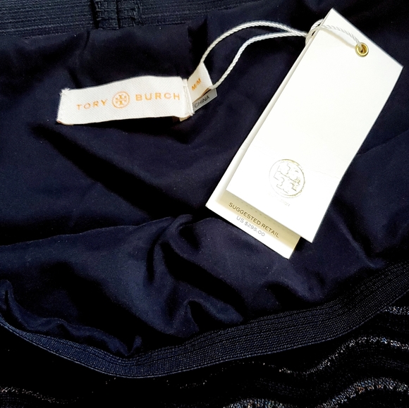 Tory Burch Navy Metallic Skirt - Picture 7 of 9